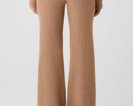 Cashmere High-Waist Plush Waffle Pant - Toasted Almond