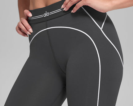 Airbrush High-Waist Heart Throb Legging - Anthracite/White