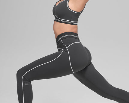 Airbrush High-Waist Heart Throb Legging - Anthracite/White