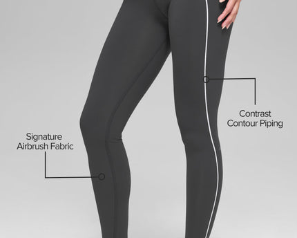 Airbrush High-Waist Heart Throb Legging - Anthracite/White