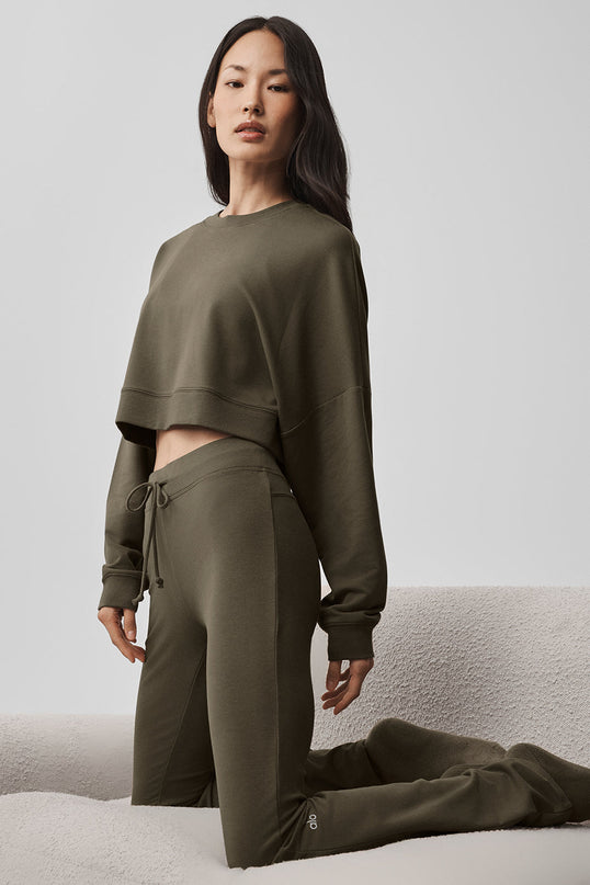 Sway Bootcut Sweatpant - Olive Tree