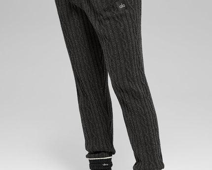 Cable Knit Winter Bliss Pant - Dark Heather Grey
