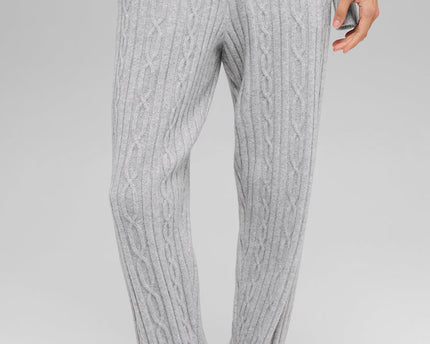 Cable Knit Winter Bliss Pant - Athletic Heather Grey