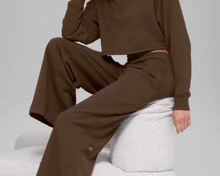 Serenity Wide Leg Sweatpant - Espresso