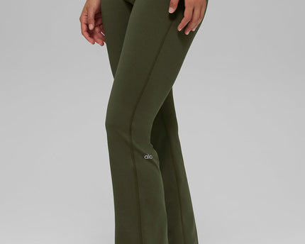 ALO Softsculpt High-Waist Bootcut Legging (Short) - Green Olive