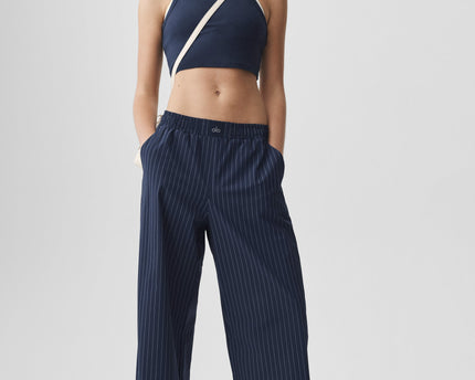 Pinstripe Daylight Boxer Pant (Regular) - Navy/Ivory