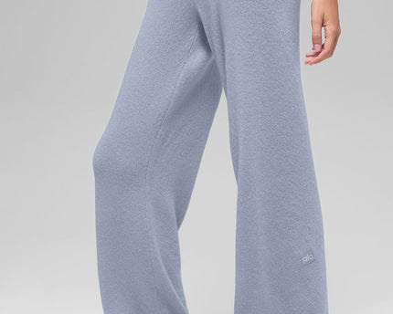 Wool Cashmere High-Waist New Class Wide Leg Pant - Winter Frost