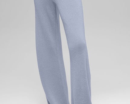 Wool Cashmere High-Waist New Class Wide Leg Pant - Winter Frost