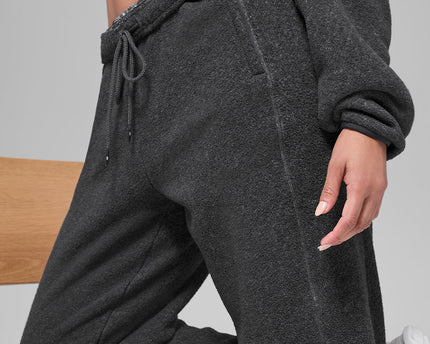 Polar Fleece High-Waist Retreat Jogger - Dark Heather Grey