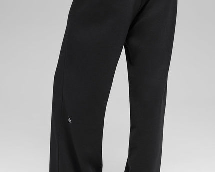 High-Waist Sweatpant Trouser - Black