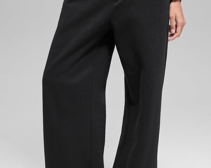 High-Waist Sweatpant Trouser - Black