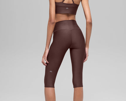 16'' High-Waist Airlift Capri - Brownstone
