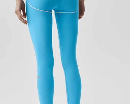 Airbrush High-Waist 7/8 Heart Throb Legging - Azure Blue/White