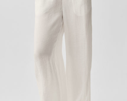 Semi-Sheer Golden Hour High-Waist Straight Leg Pant - Ivory