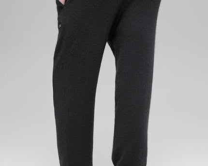 Wool Cashmere High-Waist New Class Jogger - Black