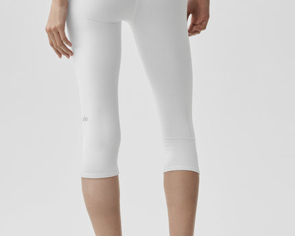 16' High-Waist Airbrush Capri - White