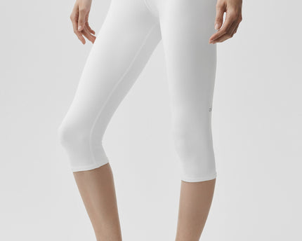 16' High-Waist Airbrush Capri - White