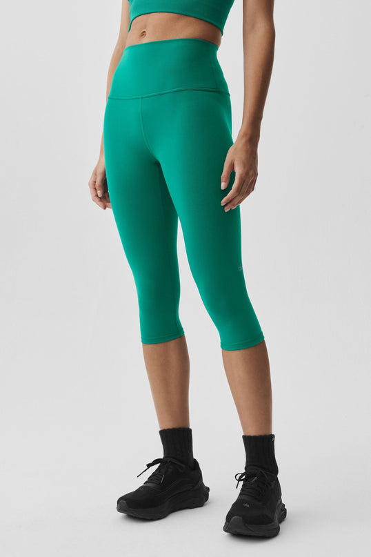 16' High-Waist Airbrush Capri - Emerald Isle
