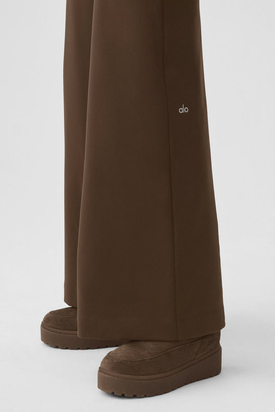Airbrush High-Waist Wide Leg Pant (Regular) - Espresso