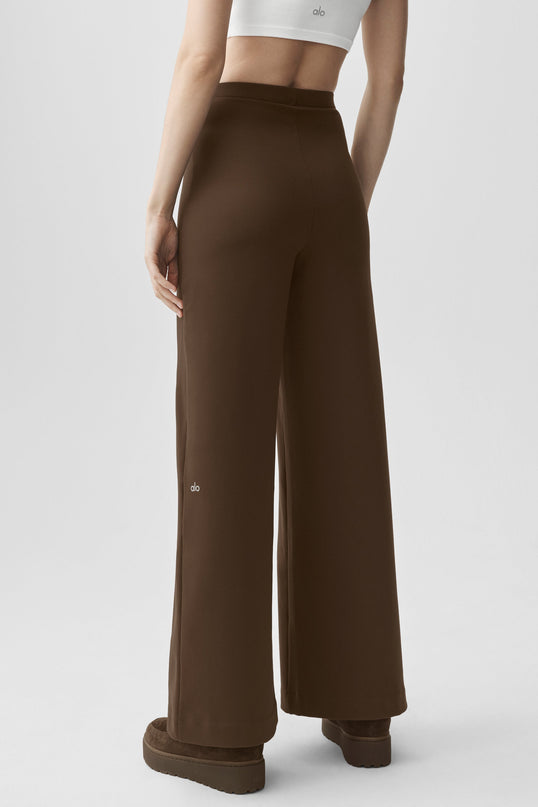 Airbrush High-Waist Wide Leg Pant (Regular) - Espresso