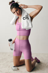 5' Seamless Ribbed Favorite Short - Candy Heart Pink