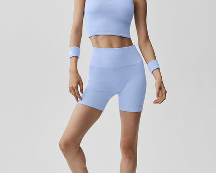 5' Seamless Ribbed Favorite Short - Light Provence Blue