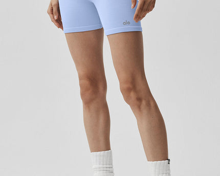5' Seamless Ribbed Favorite Short - Light Provence Blue
