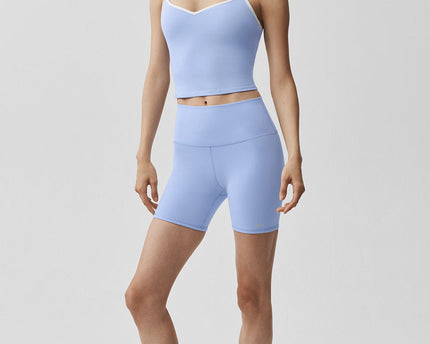 5' Airbrush High-Waist Biker Short - Light Provence Blue