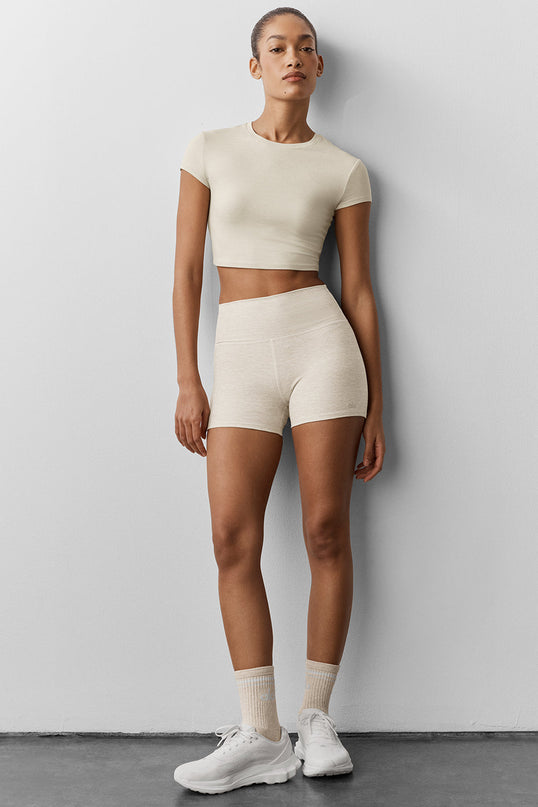 3' Alosoft High-Waist Carefree Short - Oatmeal Heather