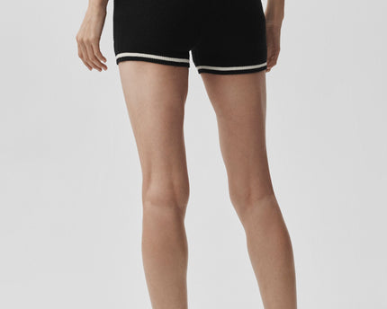 Tennis Club Sweater Knit Hot Short - Black/Ivory
