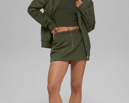 Work It Mini Skirt - Green Olive
