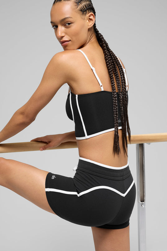 4' Airbrush High-Waist Race Pace Short - Black/White