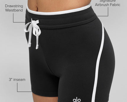 4' Airbrush High-Waist Race Pace Short - Black/White