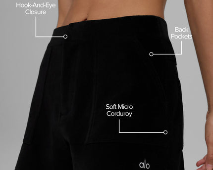 Micro Corduroy On Duty Short - Black