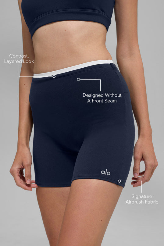 5' Airbrush Double Up Short - Navy/White