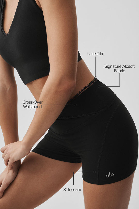 3' Alosoft Affection Short - Black