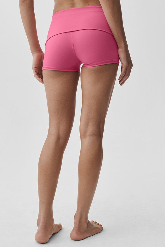3' ALO Softsculpt Low-Rise Foldover Short - Paradise Pink