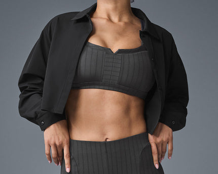 Cropped Take Me Out Button Up - Black