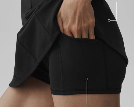 ALO Softsculpt Desire Tennis Dress - Black