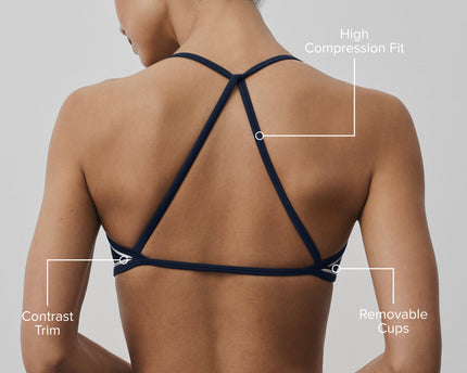 Airlift Trifecta Bra - Navy/White