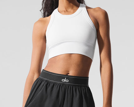 Seamless Delight High Neck Bra - White