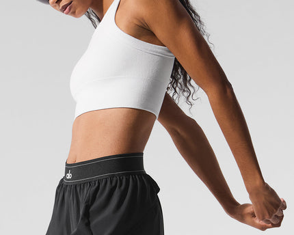 Seamless Delight High Neck Bra - White