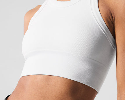 Seamless Delight High Neck Bra - White