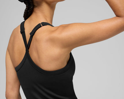 Seamless Ribbed Favorite Full Length Bra Tank - Black
