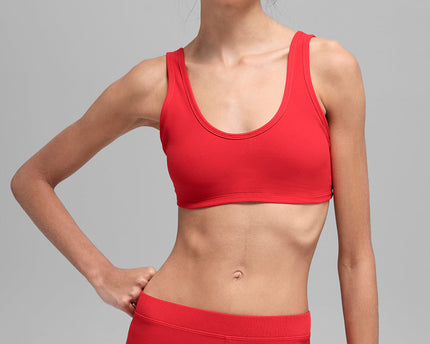 Alosoft Center Stage Bra - Bright Red