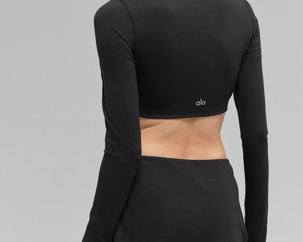 ALO Softsculpt Precision Long Sleeve Bra - Black