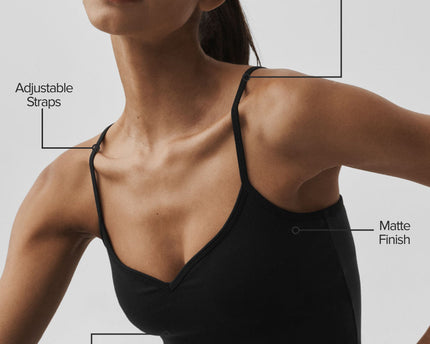 Airbrush Refined Bra Tank - Black