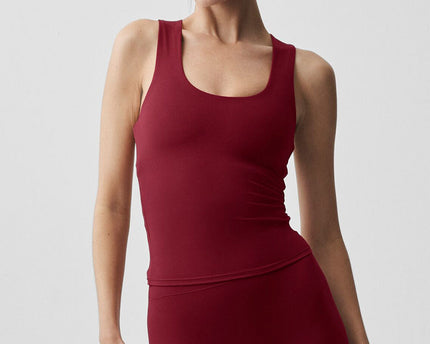ALO Softsculpt No Nonsense Bra Tank - Summer Romance Red