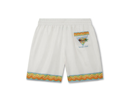 Afro Cubism Tennis Club Silk Shorts
