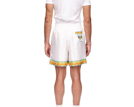 Afro Cubism Tennis Club Silk Shorts